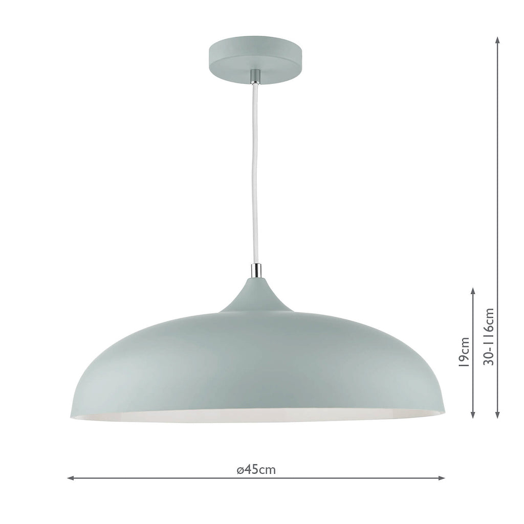 Kaelan 1 Light Pendant Soft Matt Grey<br>Matt Grey