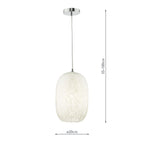 Kari Pendant White Glass<br>White Glass
