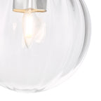 Kavi Bathroom Flush Polished Chrome Glass IP44<br>Ribbed Glass