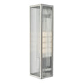 Keegan Large Bathroom Wall Light Polished Stainless Steel Glass IP44<br>Polished Stainless Steel