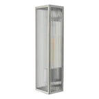 Keegan Large Bathroom Wall Light Polished Stainless Steel Glass IP44<br>Polished Stainless Steel