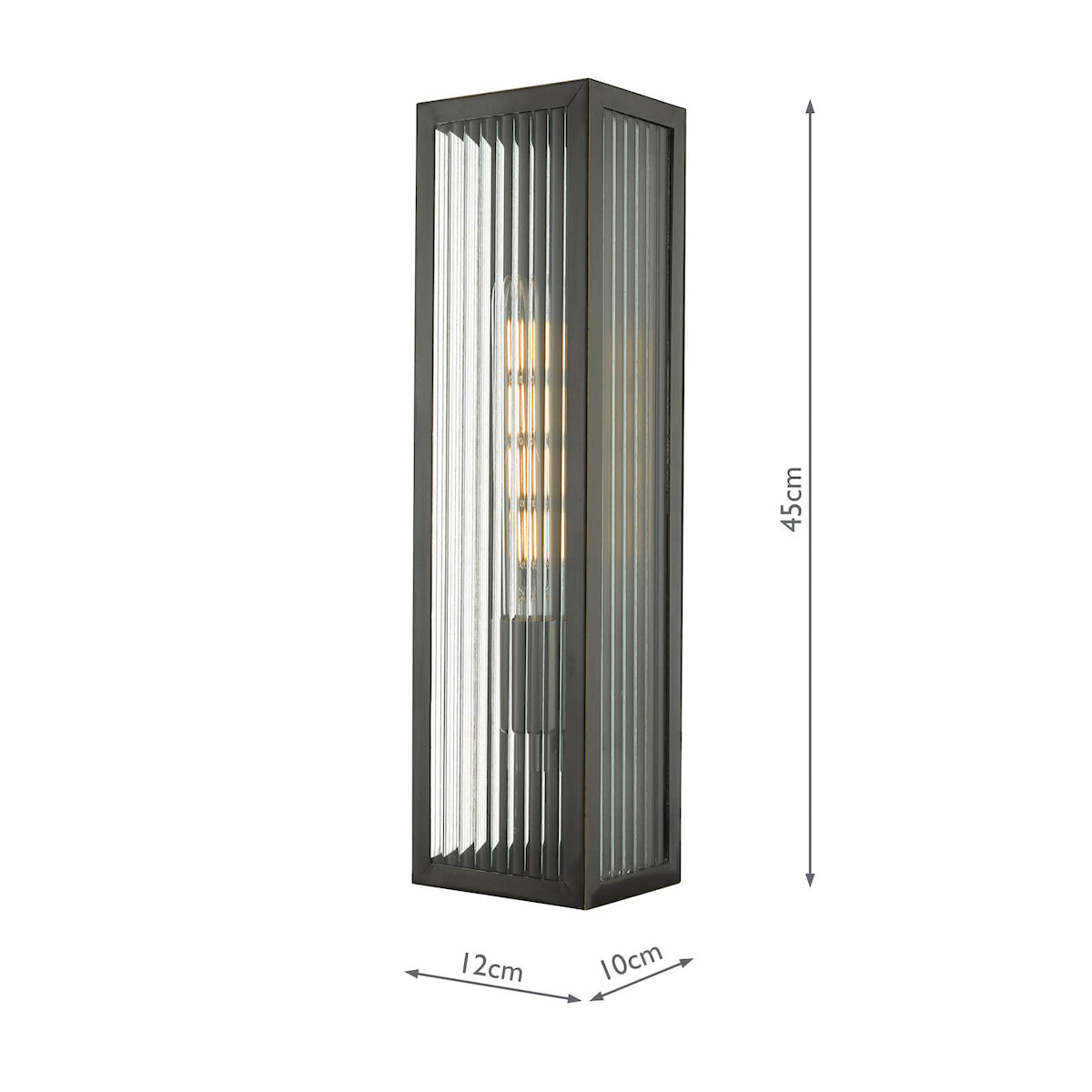 Keegan Outdoor Wall Light Rubbed Bronze IP44 Large<br>Rubbed Bronze