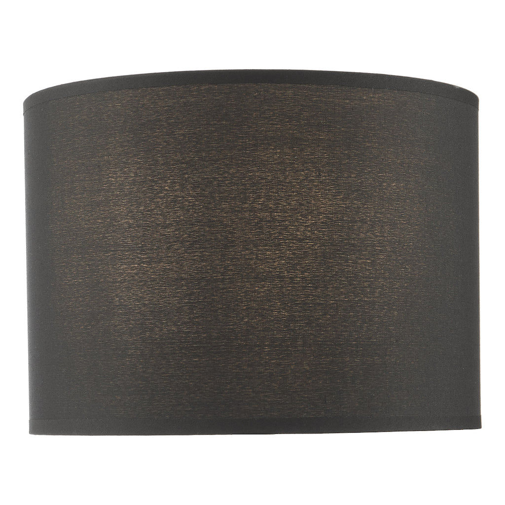Kelso Black Cotton Drum Shade 28cm<br>Black