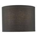 Kelso Black Cotton Drum Shade 28cm<br>Black