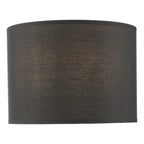 Kelso Black Cotton Drum Shade 28cm<br>Black