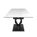 Kenzo Gloss White Ceramic Extending Dining Table - 160 - 240cm