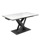 Kenzo Gloss White Ceramic Extending Dining Table - 160 - 240cm
