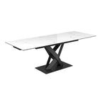 Kenzo Gloss White Ceramic Extending Dining Table - 160 - 240cm