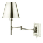 Kensington 1 Light Swing Arm Wall Light Polished Nickel<br>Polished Nickel