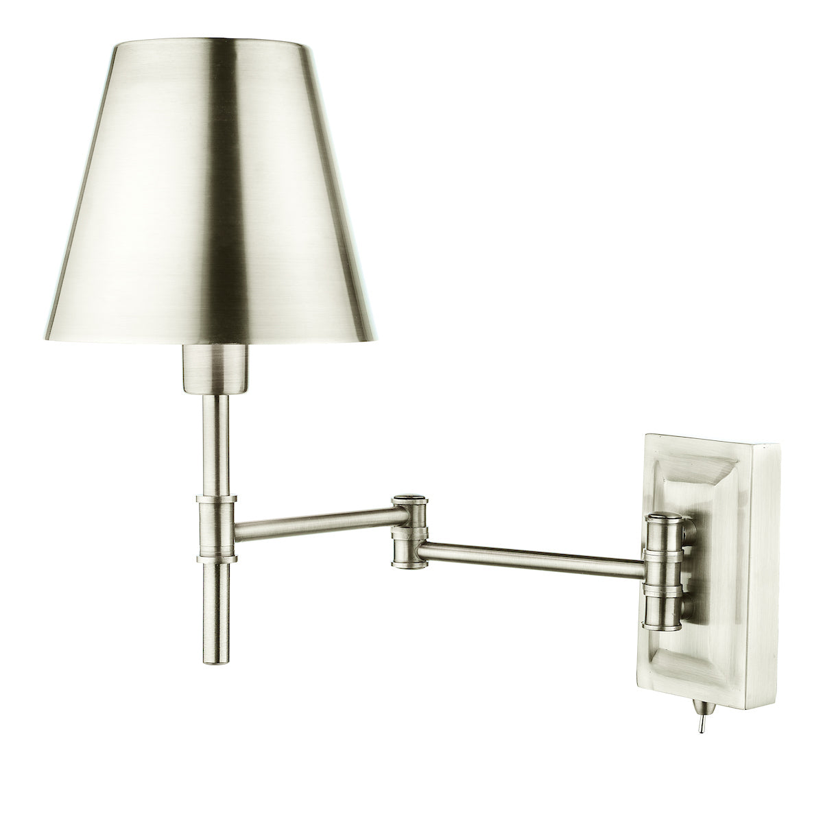 Kensington 1 Light Swing Arm Wall Light Polished Nickel<br>Polished Nickel