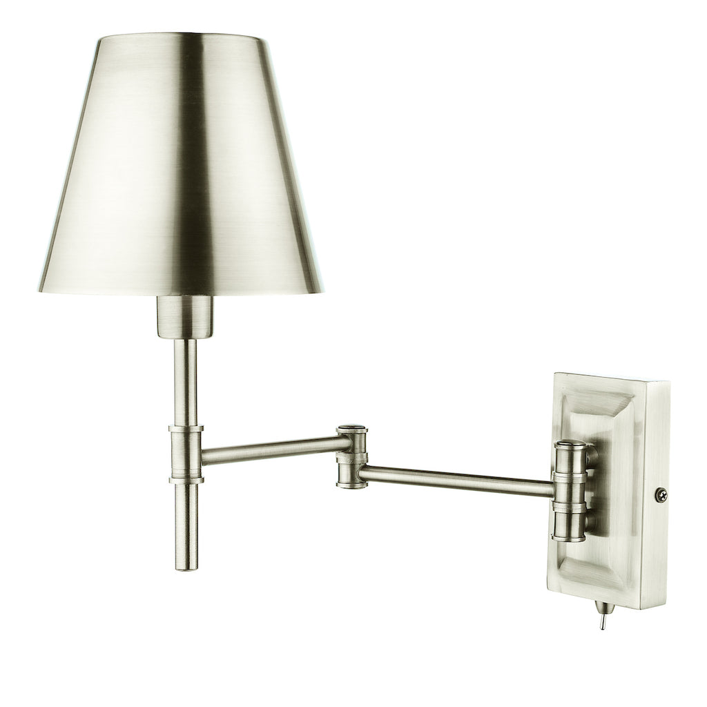 Kensington 1 Light Swing Arm Wall Light Polished Nickel<br>Polished Nickel