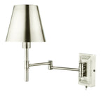 Kensington 1 Light Swing Arm Wall Light Polished Nickel<br>Polished Nickel