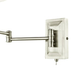Kensington 1 Light Swing Arm Wall Light Polished Nickel<br>Polished Nickel
