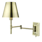 Kensington 1 Light Swing Arm Wall Light Antique Brass<br>Antique Brass