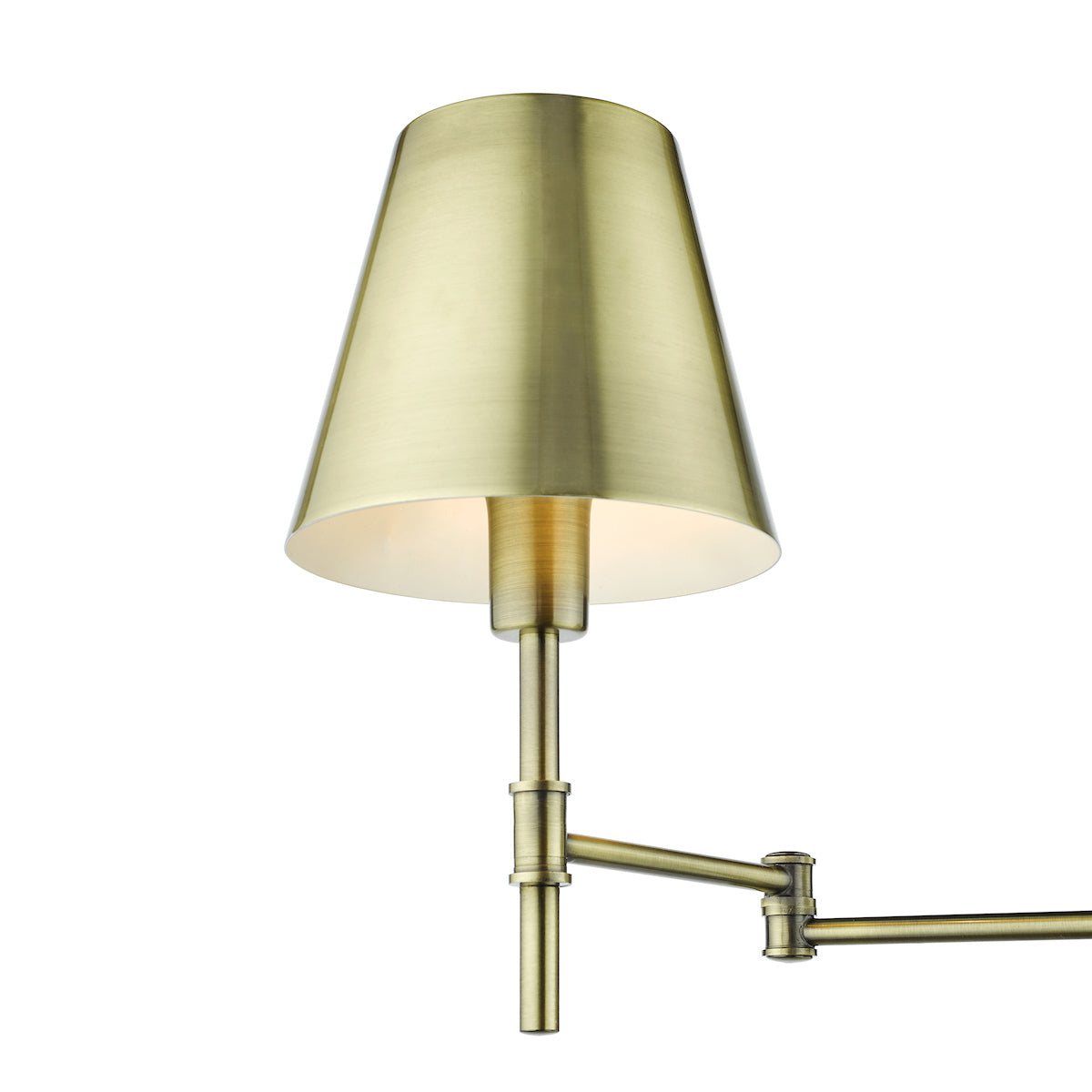 Kensington 1 Light Swing Arm Wall Light Antique Brass<br>Antique Brass