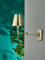 Kensington 1 Light Swing Arm Wall Light Antique Brass<br>Antique Brass