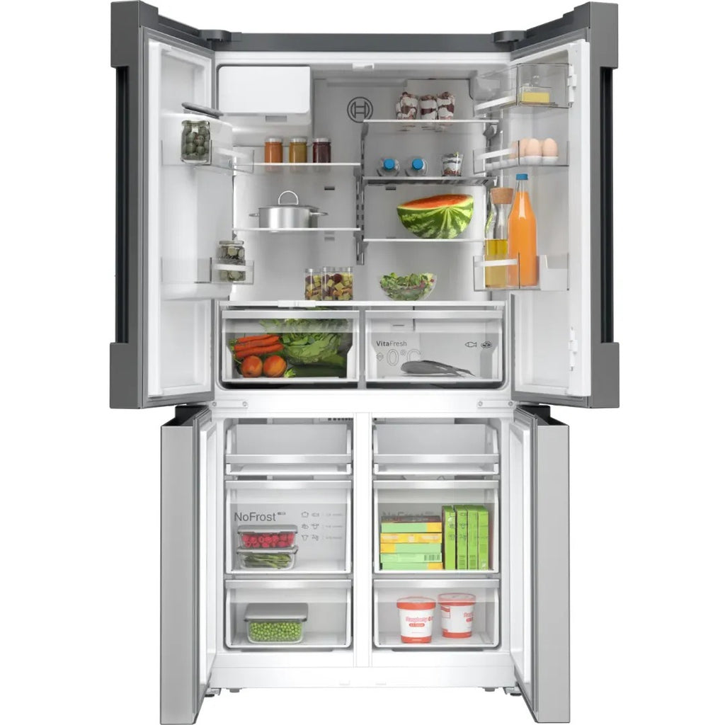 Bosch Series 6 KFI96APEAG Wifi Connected Non-Plumbed Frost Free American Fridge Freezer - Stainless Steel