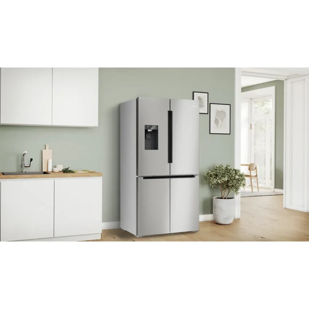 Bosch Series 6 KFI96APEAG Wifi Connected Non-Plumbed Frost Free American Fridge Freezer - Stainless Steel