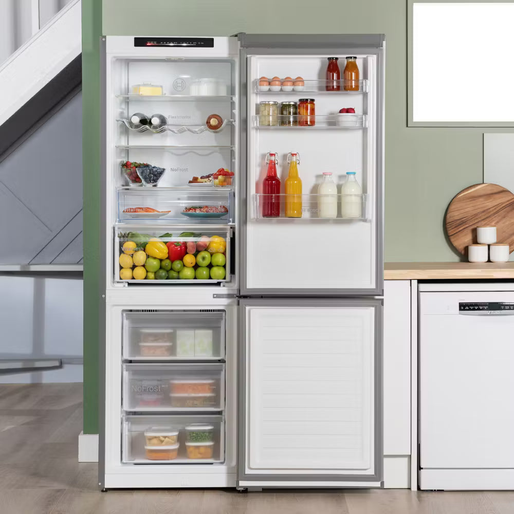 Bosch KGN362LDFG 60cm 70/30 Frost Free Fridge Freezer - Inox-look