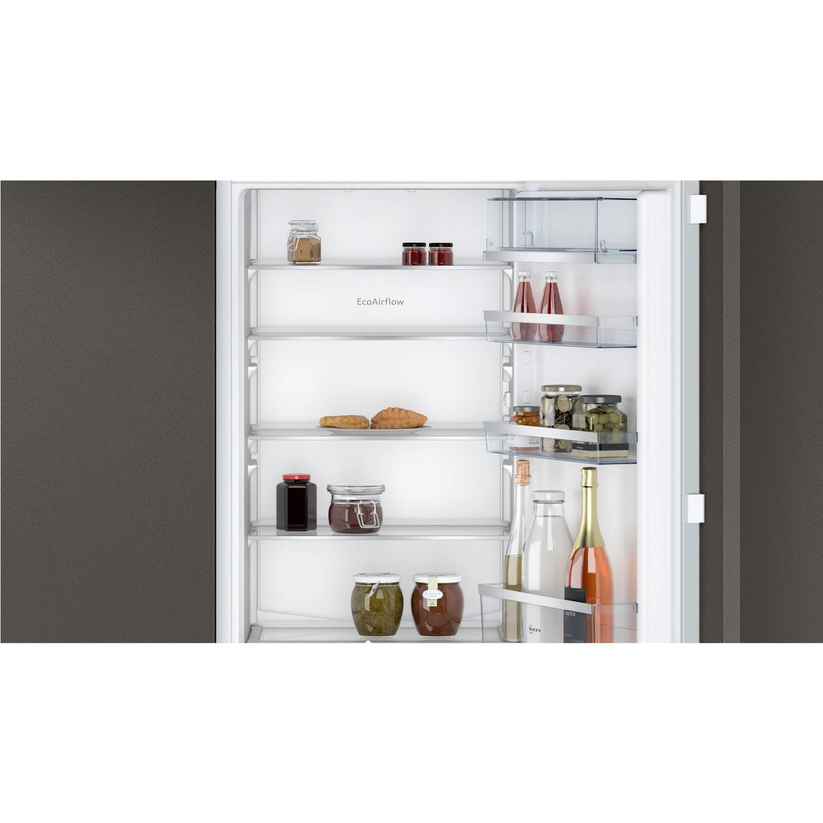NEFF N50 KI5872FE0G 177cm 70/30 Integrated Fridge Freezer with Fixed Door Hinge - White