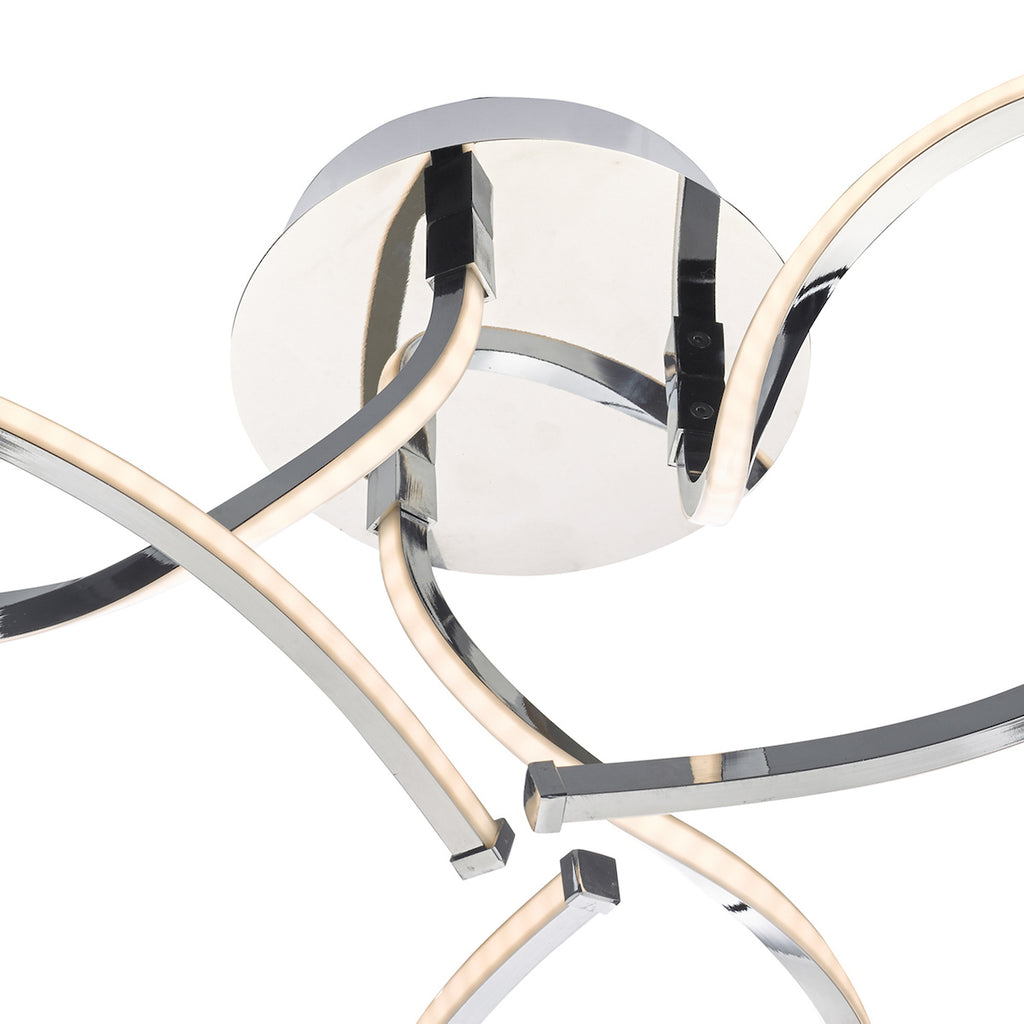 Killian 3 Light Semi Flush Polished Chrome LED<br>Polished Chrome