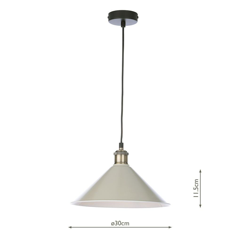 Kinsley Easy Fit Metal Shade Matt Taupe 30cm<br>Matt Taupe