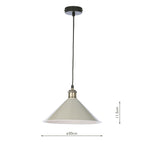 Kinsley Easy Fit Metal Shade Matt Taupe 30cm<br>Matt Taupe