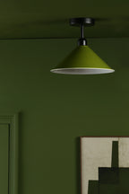 Kinsley Easy Fit Metal Shade Gloss Green 30cm<br>Green