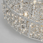 Kotaro 6 Light Flush Polished Chrome & Crystal<br>Polished Stainless Steel