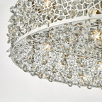 Kotaro 6 Light Flush Polished Chrome & Crystal<br>Polished Stainless Steel