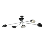 Krug 6 Light Semi Flush Black & Polished Chrome<br>Polished Chrome