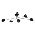 Krug 6 Light Semi Flush Black & Polished Chrome<br>Polished Chrome