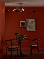 Krug 6 Light Semi Flush Black & Polished Chrome<br>Polished Chrome