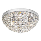 Kyrie 3 Light Flush In Polished Chrome & Crystal<br>Crystal