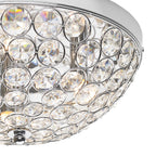 Kyrie 3 Light Flush In Polished Chrome & Crystal<br>Crystal