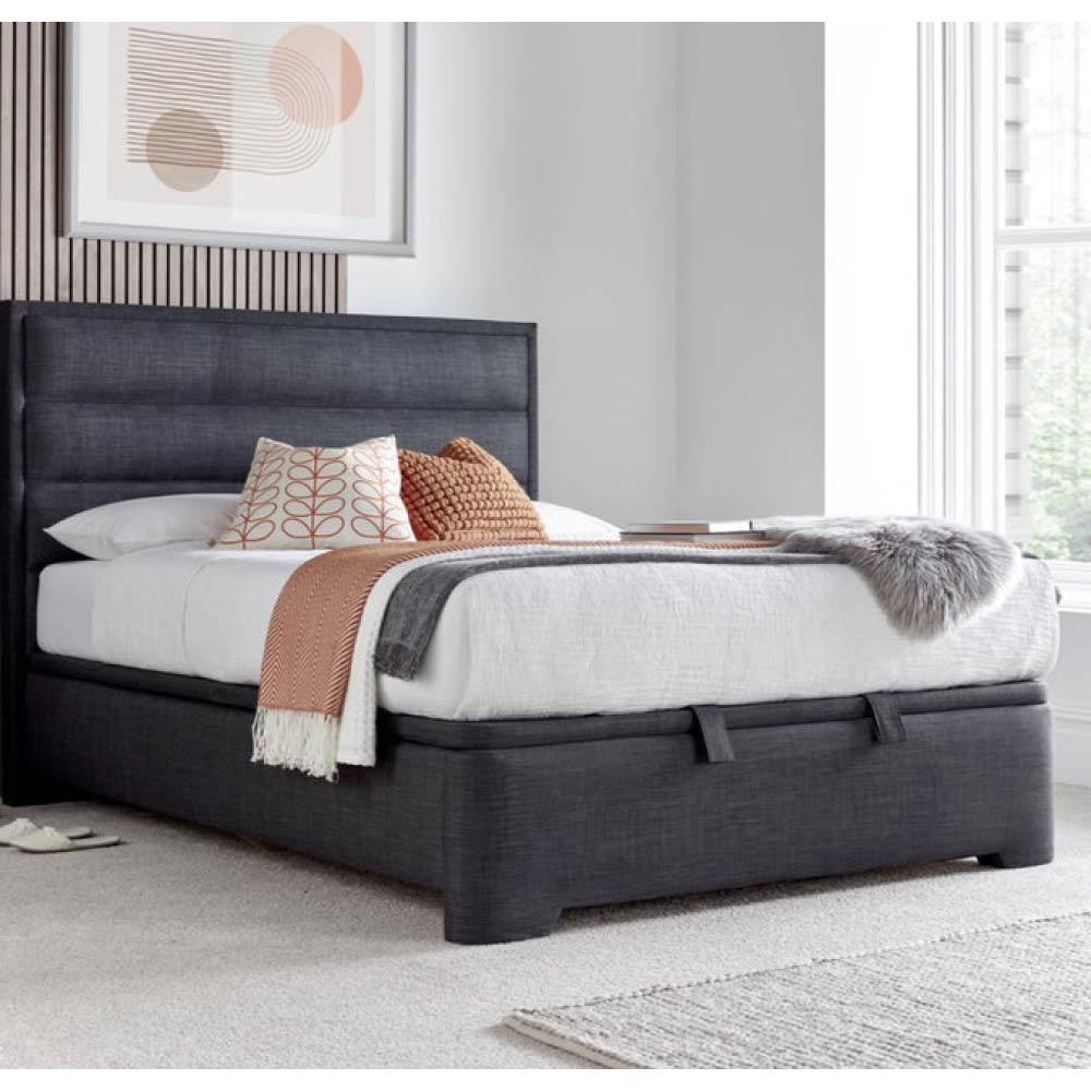 Kirby Ottoman in Slate Grey - Double 4'6