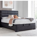 Kirby Ottoman in Slate Grey - Super King 6'0