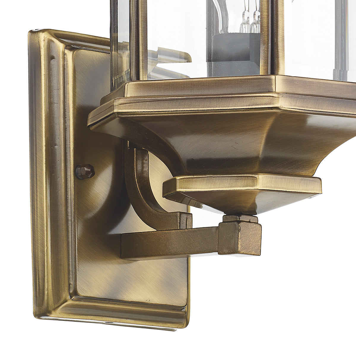 Ladbroke Outdoor Wall Light Antique Brass Glass IP44<br>Antique Brass