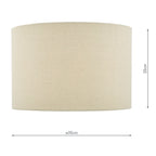 Lava Natural Linen Drum Shade 35cm<br>Natural