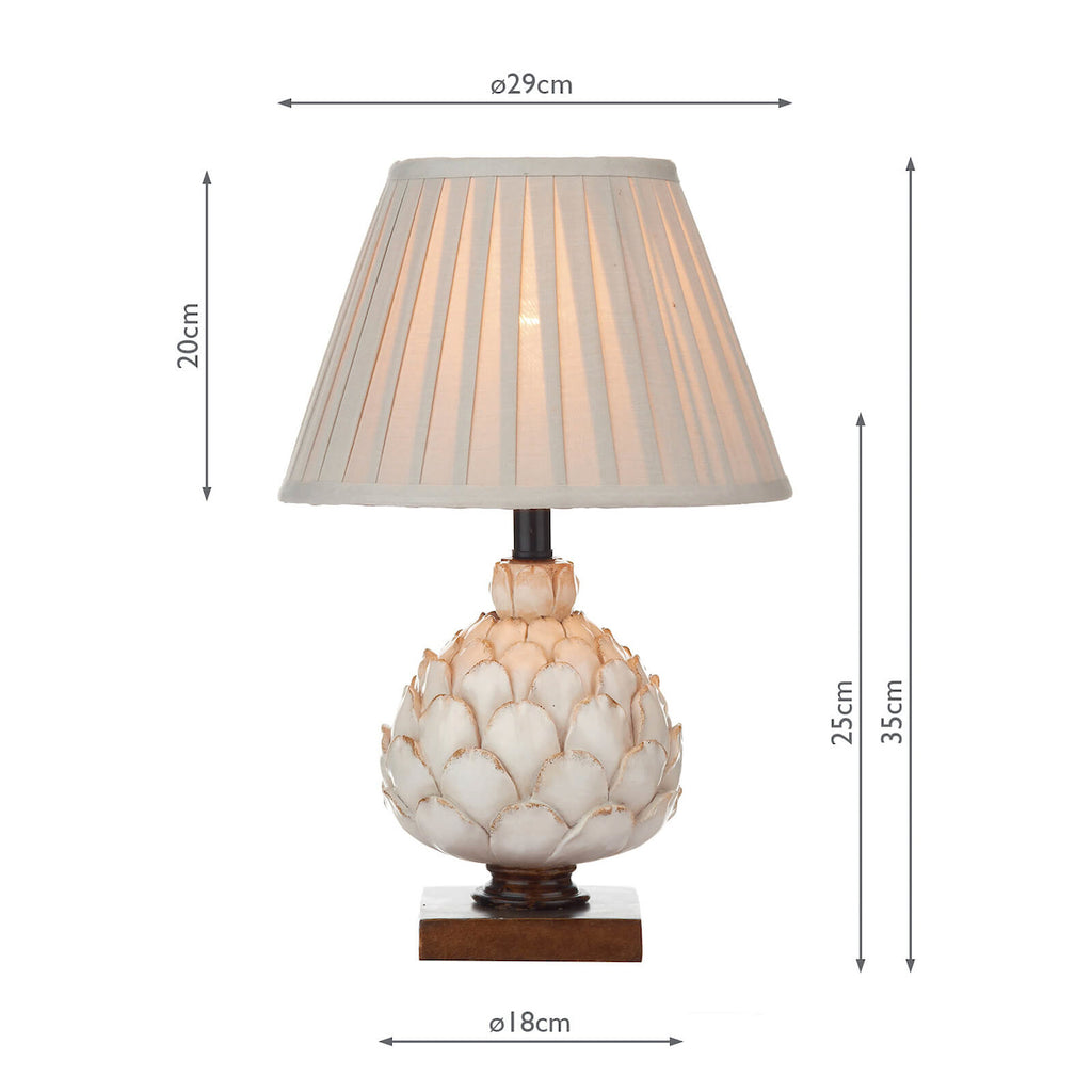 Layer Small Table Lamp Cream With Shade <br>Antique Cream