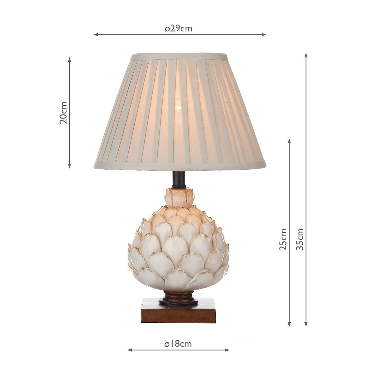 Layer Small Table Lamp Cream With Shade <br>Antique Cream