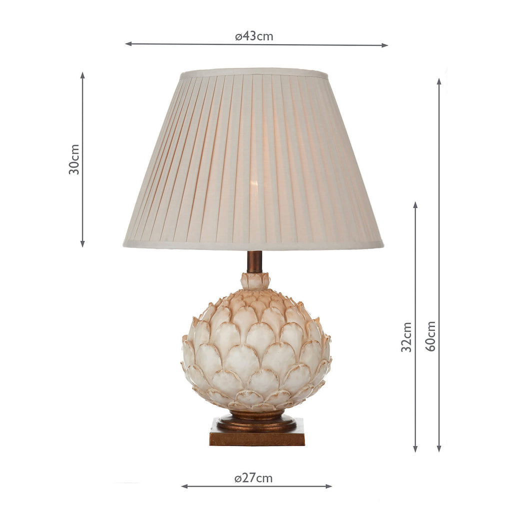 Layer Large Table Lamp Cream With Shade <br>Antique Cream