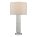 Lazio Table Lamp Polished Chrome Silver Rod With Faux Silk Shade <br>Satin Silver