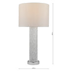 Lazio Table Lamp Polished Chrome Silver Rod With Faux Silk Shade <br>Satin Silver
