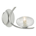 Leighton Wall Light Satin Chrome & Sugar Cane Glass<br>Satin Chrome