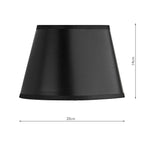 Lexington Black Faux Silk Oval Shade 20cm<br>Black