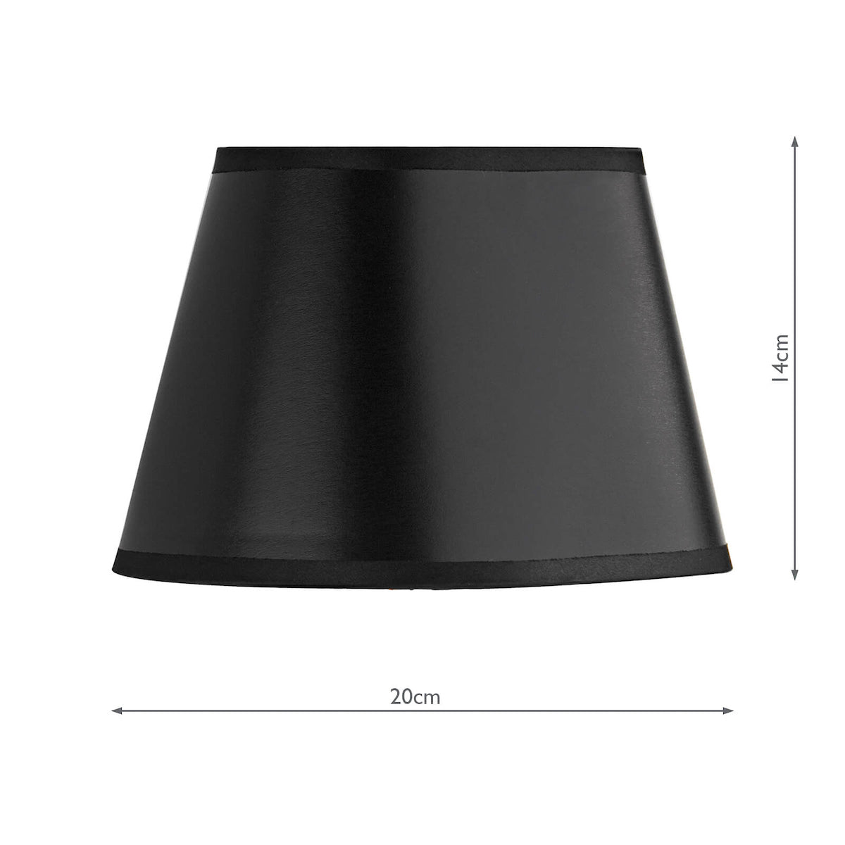 Lexington Black Faux Silk Oval Shade 20cm<br>Black