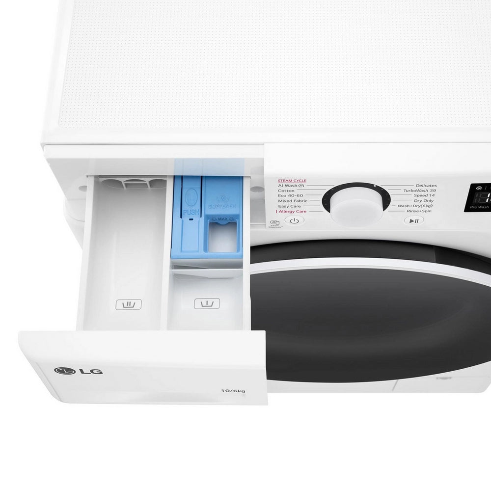 LG Series 4 Pro AI Direct Drive FWY706WWTN1 - 10 kg Washer Dryer - White
