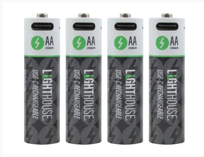 Lighthouse AA USBC Rechargeable batteries 4 Pack