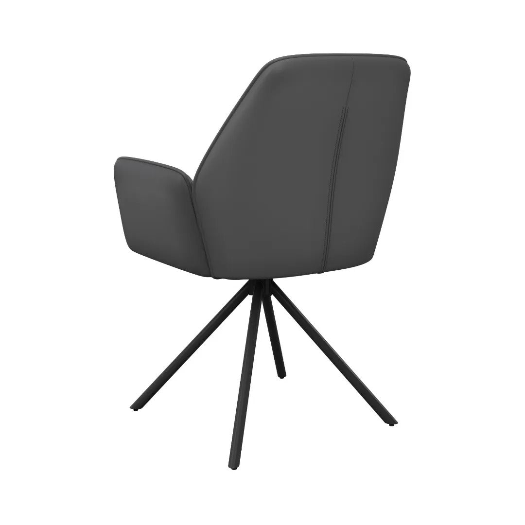 Lina Swivel Dining Chair Grey - Pair